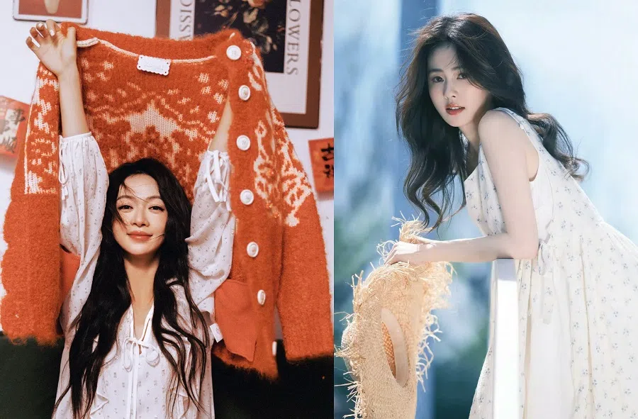 Wu Jinyan (left) and Bai Lu, popular young actresses under Huanyu Entertainment. (Weibo of respective artistes)