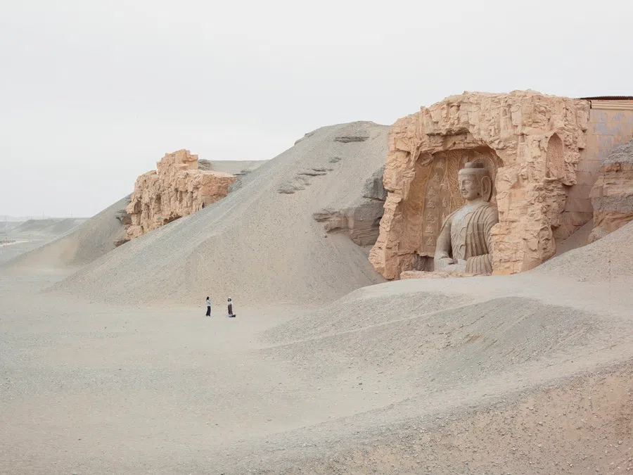 A replica of the Yungang Grottoes.