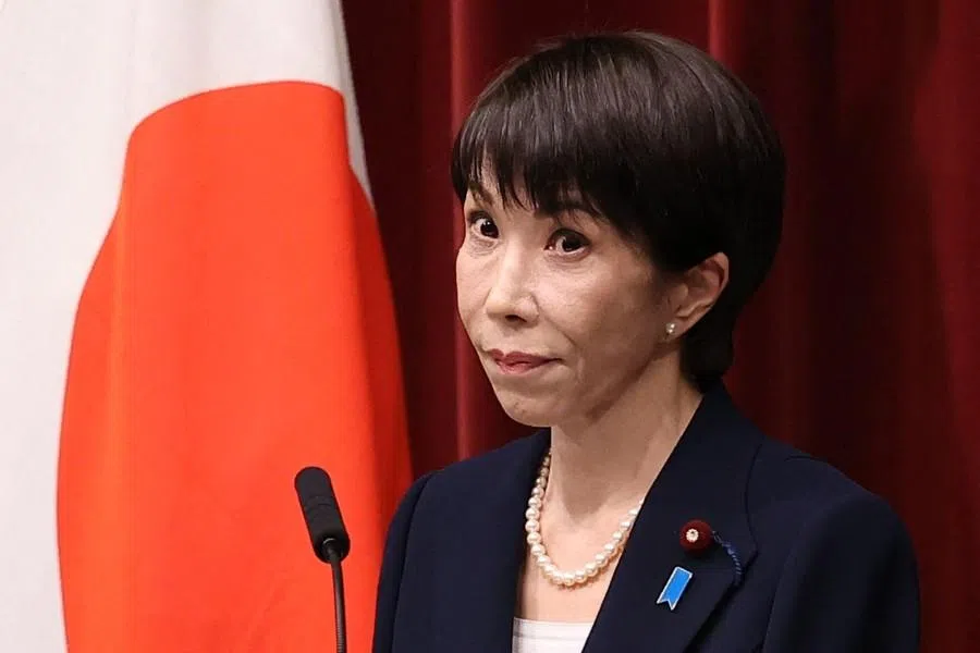 Japan’s Prime Minister Sanae Takaichi reacts while addressing a press conference at the Prime Minister’s Office in Tokyo on 19 January 2026.