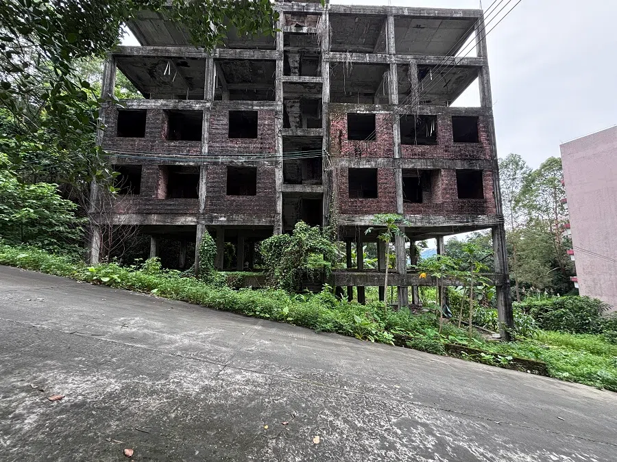 An unfinished building at Australia Garden Village.