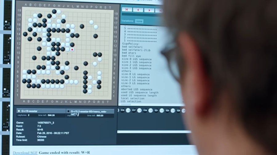 A screen grab from a documentary featuring AlphaGo. (Internet)