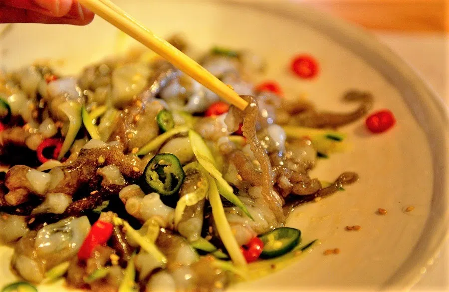 Live octopus dish. (SPH)