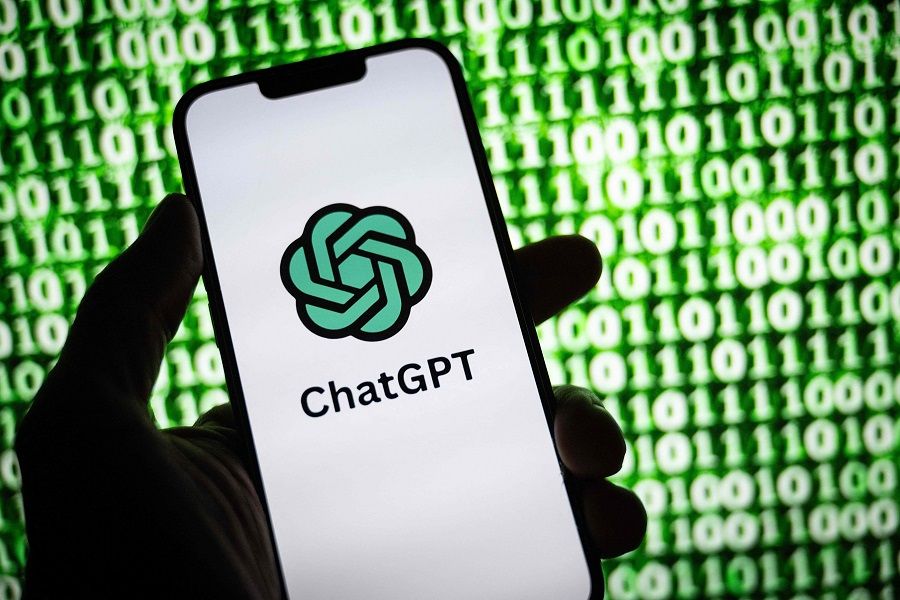 This illustration photograph taken on 30 October 2023, shows the logo of ChatGPT, a language model-based chatbot developed by OpenAI, on a smartphone. (Sebastien Bozon/AFP)
