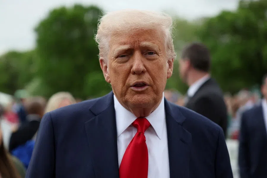 US President Donald Trump pictured at the White House in Washington, DC, US, on 21 April 2025. (Leah Millis/Reuters)