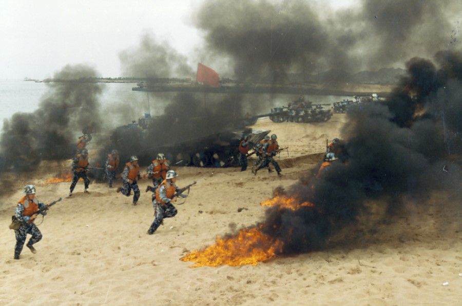 The PLA conducts island landing exercises, circa 2000s.