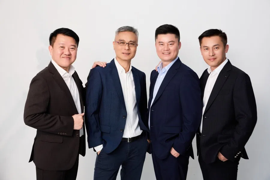 The Skylink team, including Wesley Shen (second from right) and chief financial officer Leonard Teh (left). (Skylink Group)