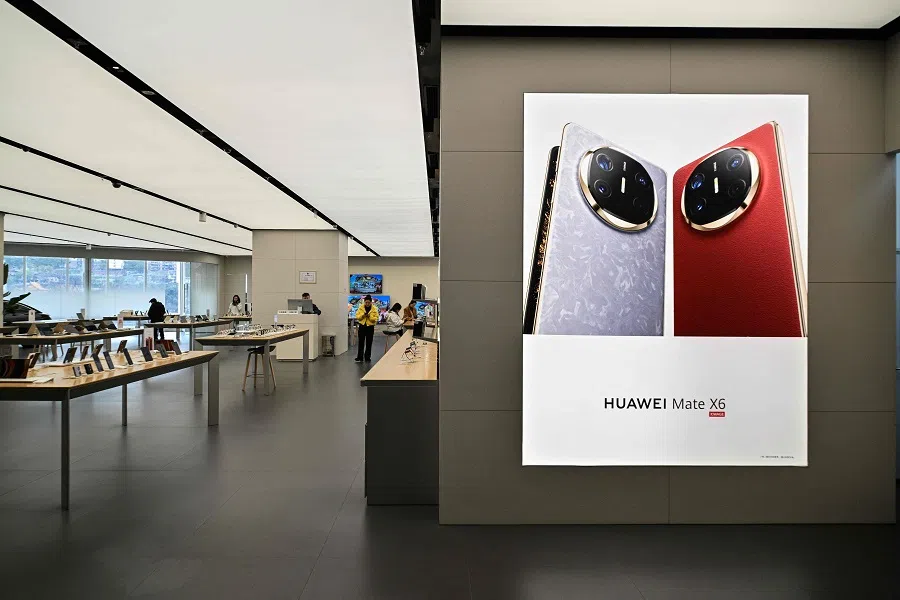 A general view of a Huawei store in southwestern China’s Chongqing on 6 March 2025. (Hector Retamal/AFP)
