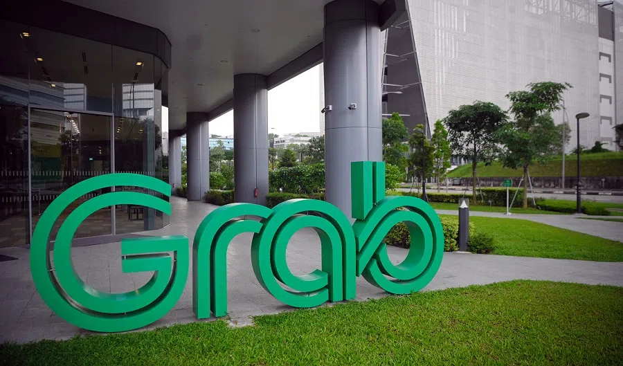 The exterior of the Grab headquarters in Singapore, pictured on 20 December 2022. (SPH Media)