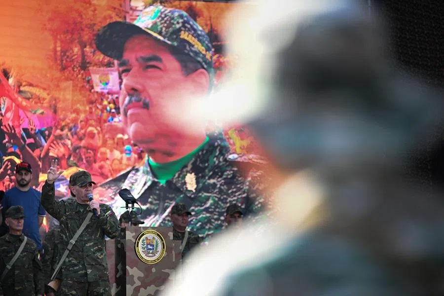 Venezuela's Defence Minister Vladimir Padrino Lopez speaks during a military deployment in support of Venezuela's President Nicolas Maduro at Bolivar Avenue in Caracas on 23 September 2025. (Federico Parra/AFP)