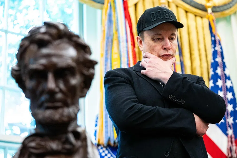 Elon Musk pictured in the Oval Office of the White House in Washington, DC, on 30 May 2025.