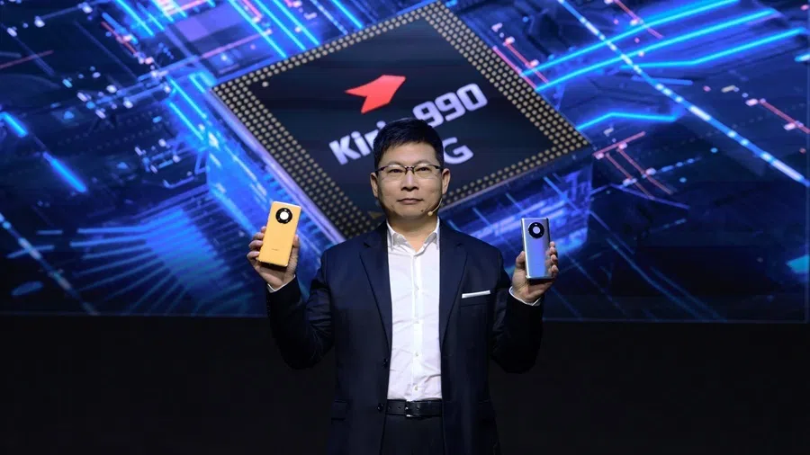 At the launch event, Yu Chengdong, CEO of Huawei’s Consumer Business Group, introduced the features of the Mate 40 series, October 2020.