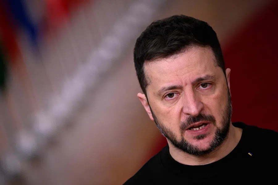Ukraine’s President Volodymyr Zelensky pictured at the EU headquarters in Brussels on 19 December 2024. (John Thys/AFP)