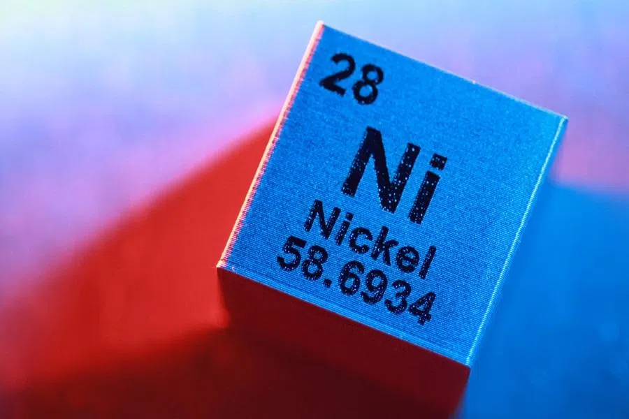 A block with the symbol, atomic number and mass number of Nickel (Ni) element in this illustration taken on 6 February 2026. (Dado Ruvic/Reuters)