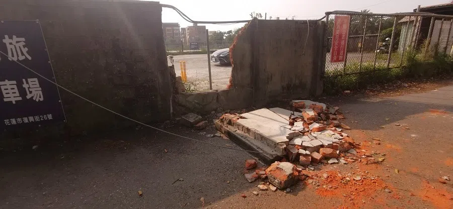 Rubble in the aftermath of the earthquake can be seen everywhere in Hualien.