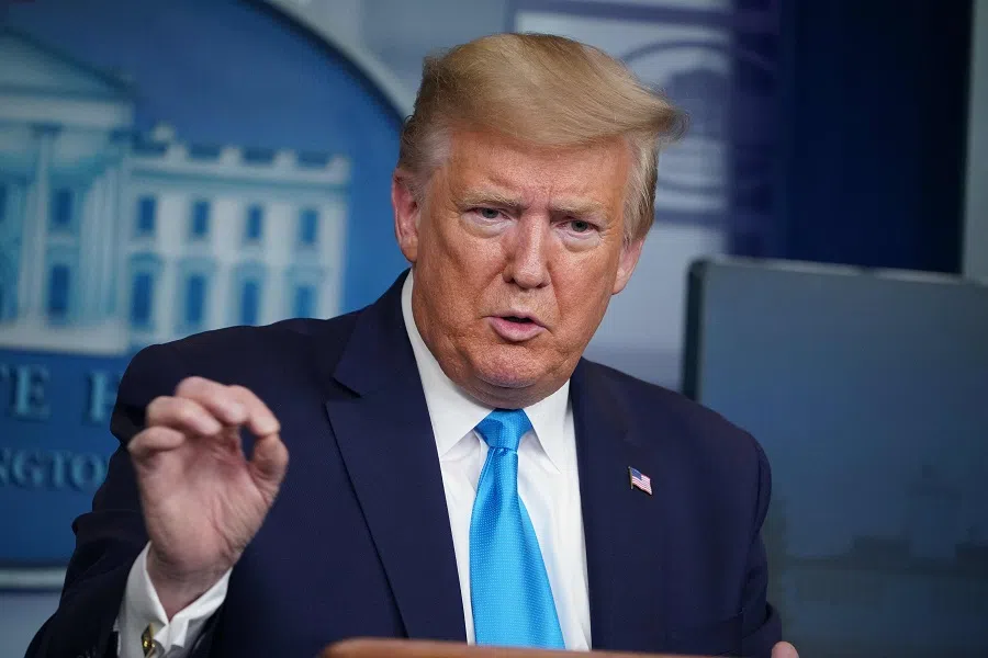 US President Donald Trump speaks during the daily briefing on Covid-19, in the Brady Briefing Room at the White House on 7 April 2020, in Washington, D.C. Trump announced that the US is cutting its funding to the World Health Organisation because of the "delay" in its response to the coronavirus outbreak, as well as for being "China-centric". (Mandel Ngan/AFP)