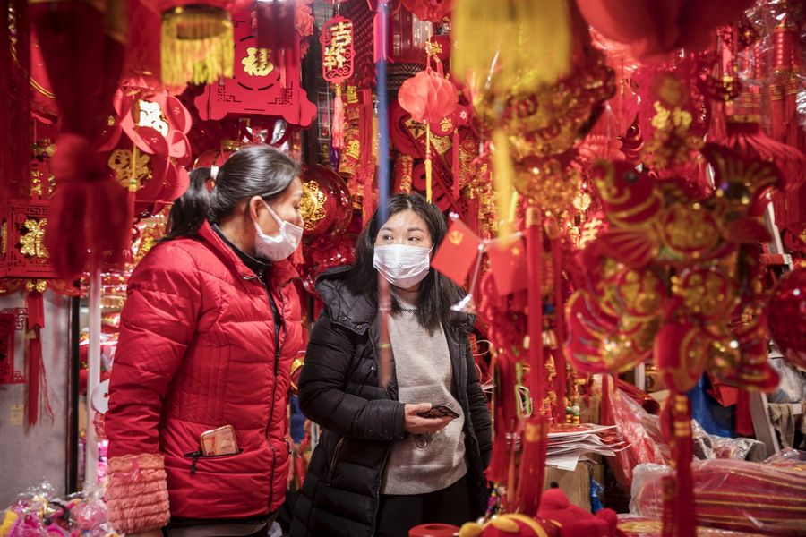 The Chinese New Year is normally a joyous celebration, but it has now been coloured with tension and anxiety due to the Wuhan coronavirus outbreak. (Qilai Shen/Bloomberg)