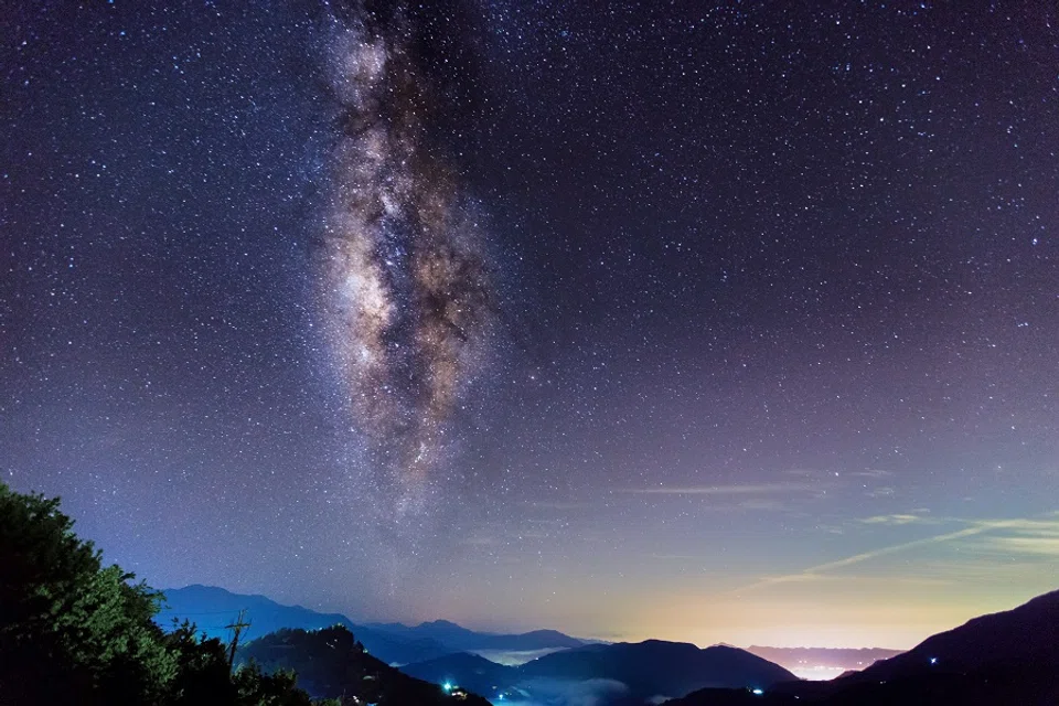 The Milky Way seen as night falls over Taiwan. (iStock)