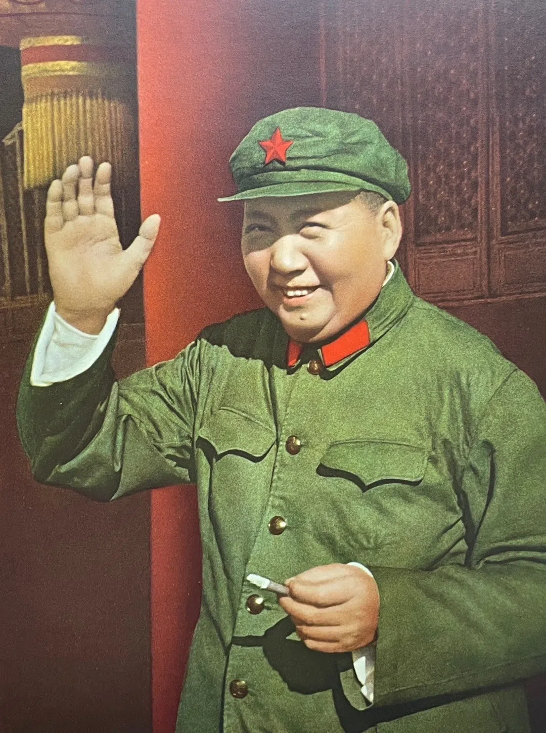 Mao greeting Red Guards in Tiananmen Square, 1966.