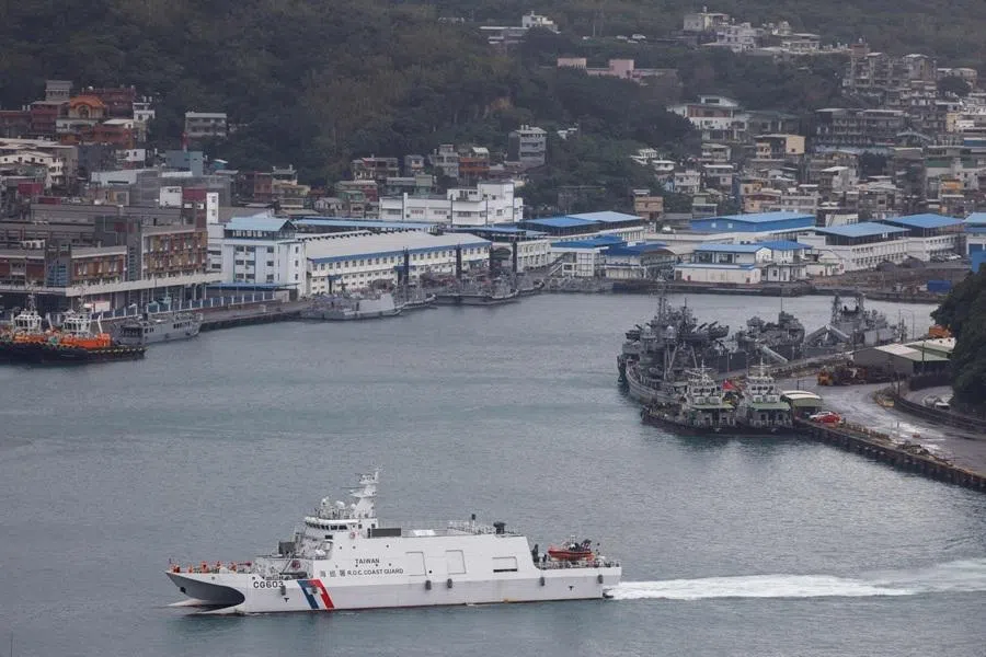 A Taiwan Coast Guard patrol vessel moves in Keelung, as China conducts "Justice Mission 2025" military drills around Taiwan, in Keelung, Taiwan, 30 December 2025. (Ann Wang/Reuters)