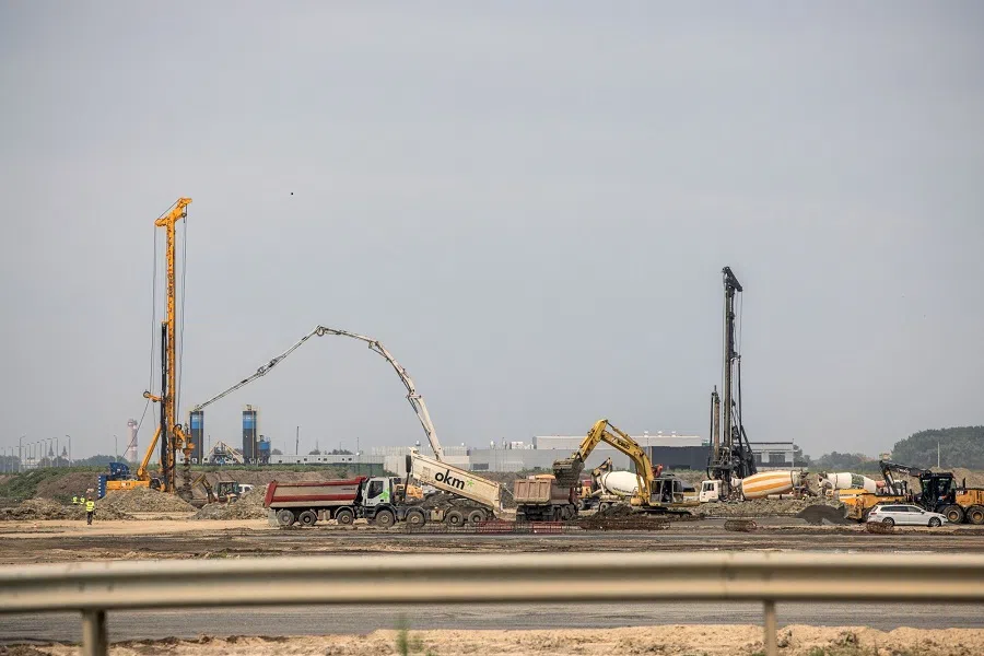 The construction site of the China Contemporary Amperex Technology Co. (CATL) electric vehicle (EV) battery plant in Debrecen, Hungary on 16 August 2023. (Akos Stiller/Bloomberg)