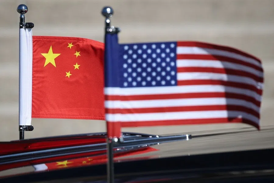 The American and Chinese flags are seen on the motorcade of US President Donald Trump as he visits the National Archives Museum with Chinese President Xi Jinping on 25 September 2026 in Washington, DC.