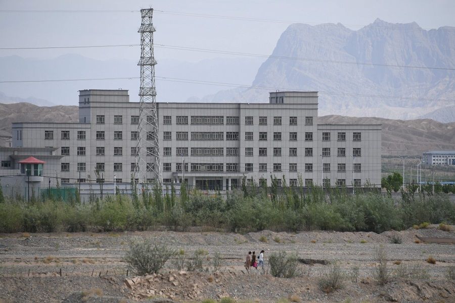 This file photo taken on 2 June 2019 shows a facility believed to be a re-education camp where mostly Muslim ethnic minorities are detained, in Artux, Kashgar, Xinjiang, China. (Greg Baker/AFP)