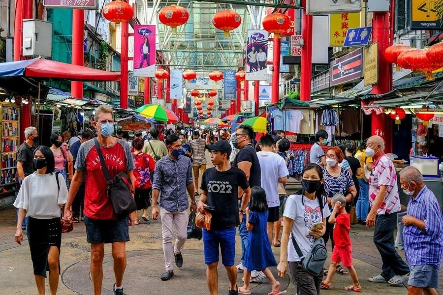 Shoppers at Petaling Street in Kuala Lumpur, Malaysia, on 2 July 2022.