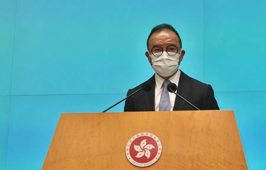 Immigration director Erick Tsang Kwok-wai will succeed Patrick Nip Tak-kuen as secretary for constitutional and mainland affairs. He is seen speaking at a press conference in this photo taken on 22 April 2020. (HKCNA/CNS)