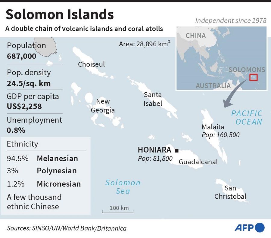 Basic information on the Solomon Islands. (AFP)