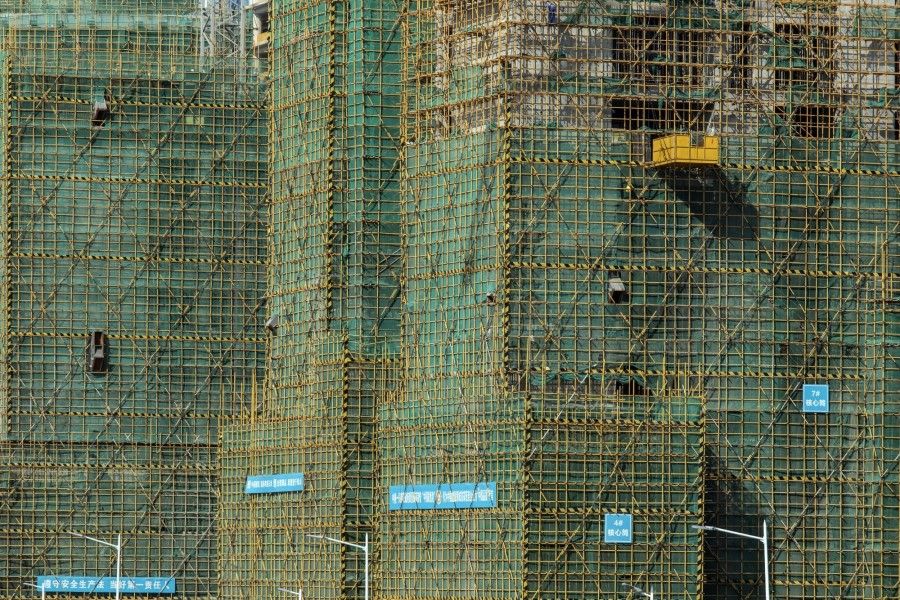 A building under construction in Shenzhen, China, on 19 November 2022. (Qilai Shen/Bloomberg)
