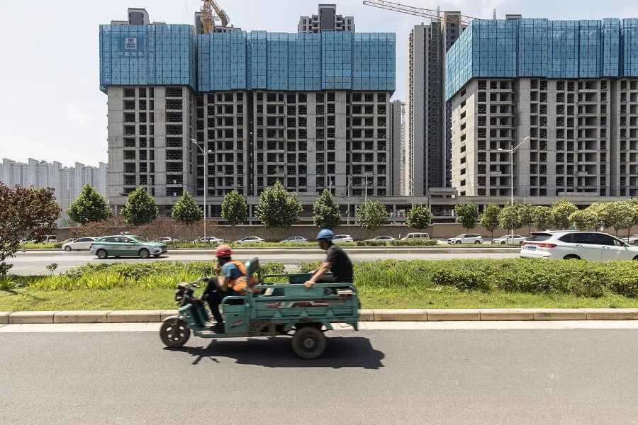 Residential buildings under construction in Zhengzhou, Henan province, China, on 7 June 2023. (Qilai Shen/Bloomberg)