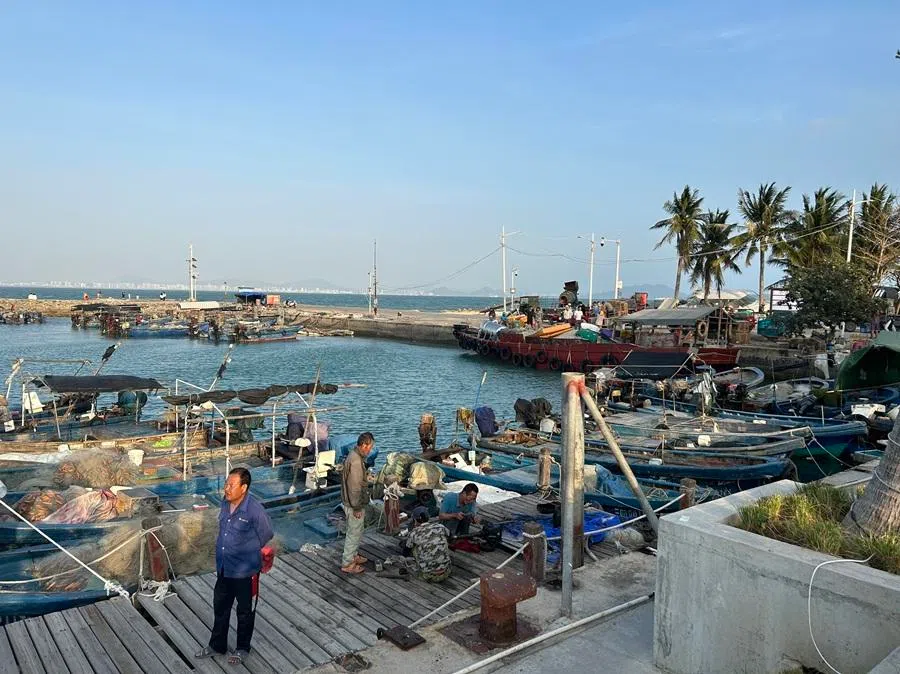 Residents on Xidao, a small island about a 15-minute ferry ride from a terminal in Sanya in Hainan. (SPH Media)