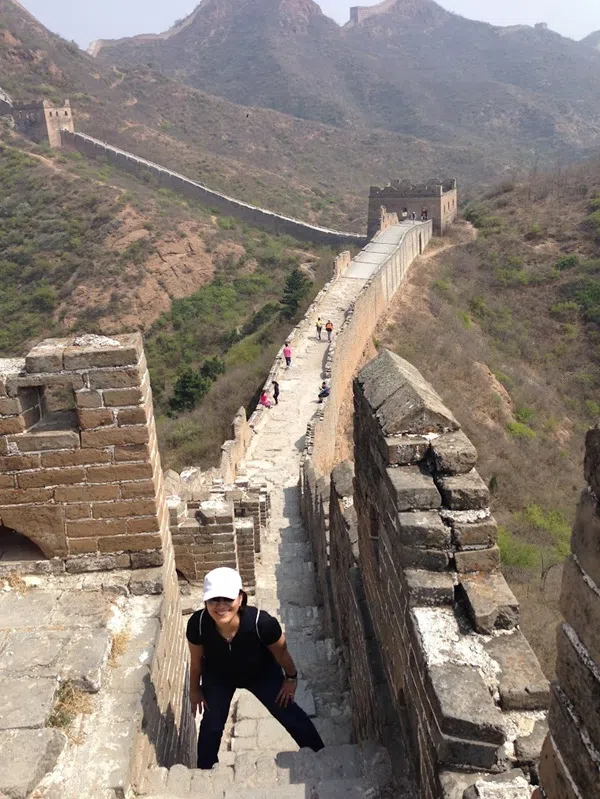 Lee visiting the Great Wall of China. (Photo provided by interviewee)