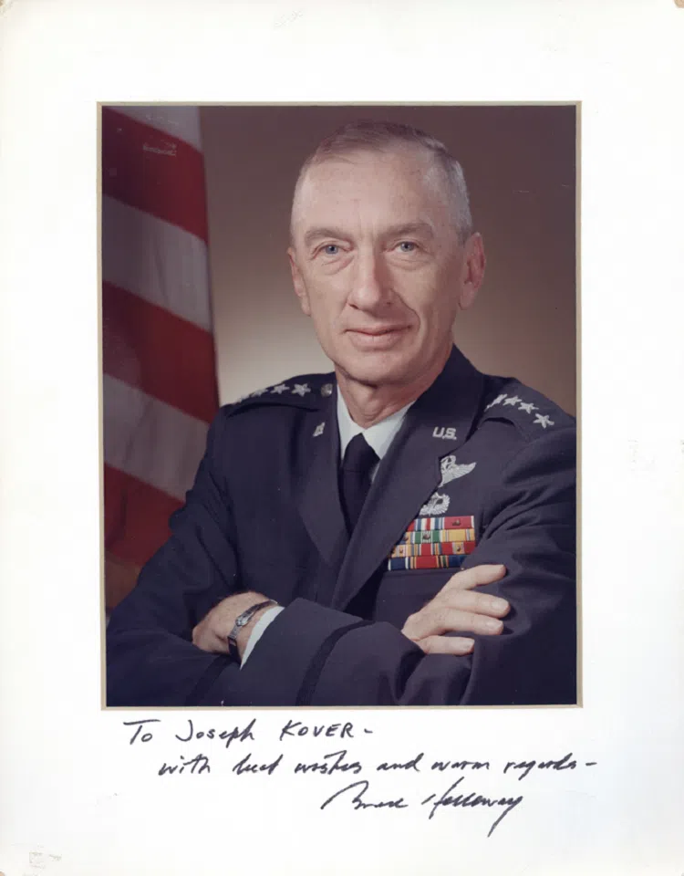 A signed photograph of Bruce K. Holloway, 1960s.