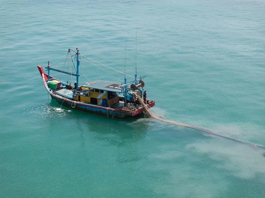 A trawler in the Strait of Malacca, April 2025. (SPH Media)