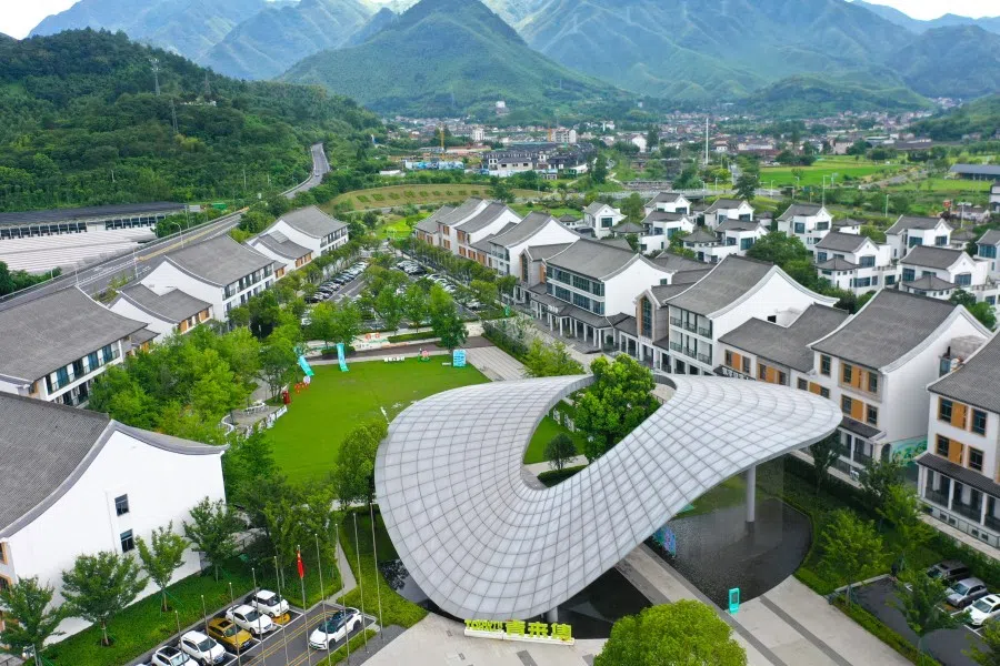 A drone view of Yucun. (Xinhua)