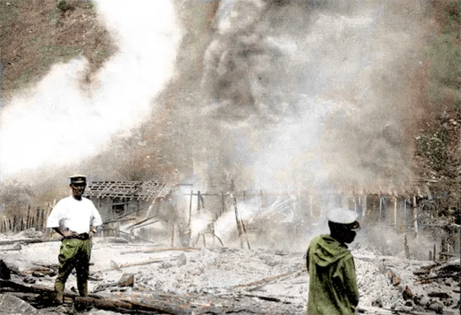 After the Japanese army suppressed the resisting Truku people in the Truku War of 1914, they generally razed their homes to the ground as retaliation, leaving survivors homeless.