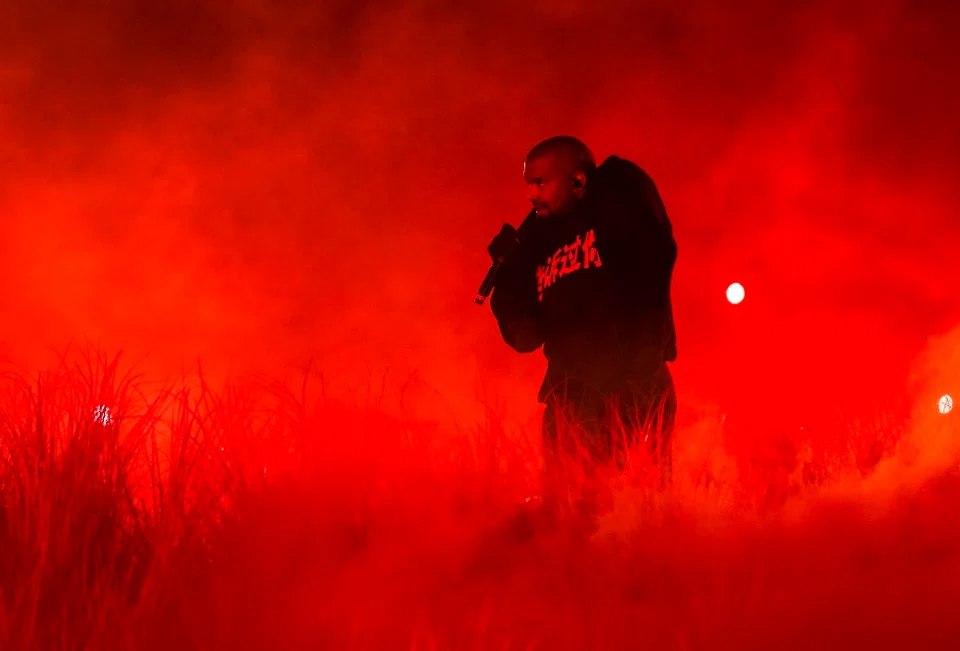 Rapper Kanye West (known as Ye) at his concert in Hainan, on 15 September 2024. (CNS)