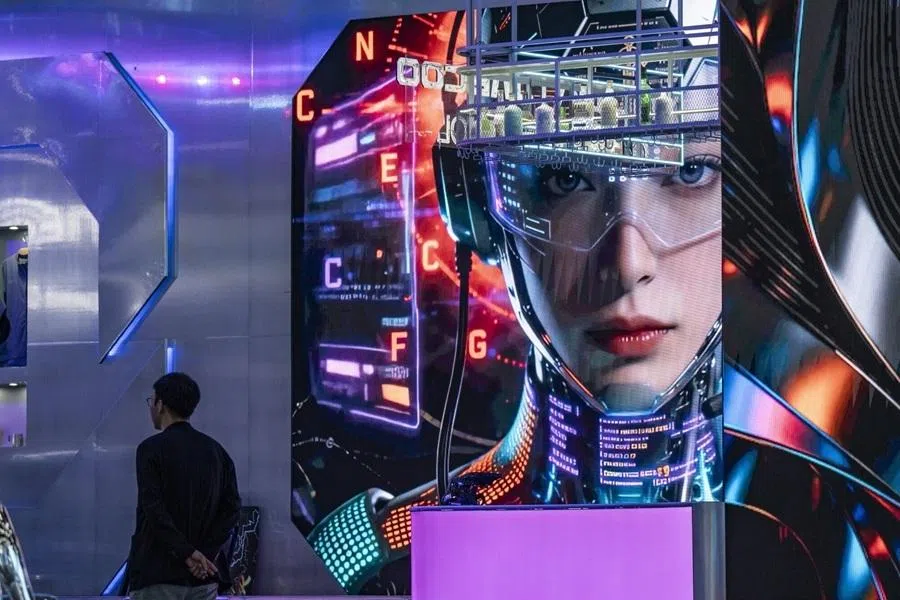 A Chery Automobile Co.'s AiMOGA humanoid robot at the company's experience centre in Wuhu, Anhui province, China, on 20 May 2026.