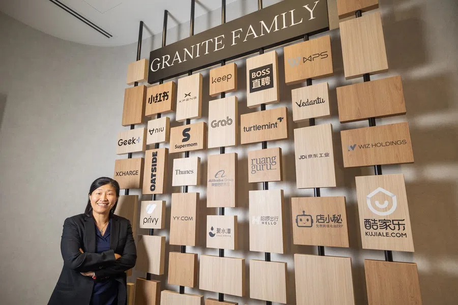 Photo of Jenny Lee, Singaporean venture capitalist, at the Granite Asia office in Singapore.