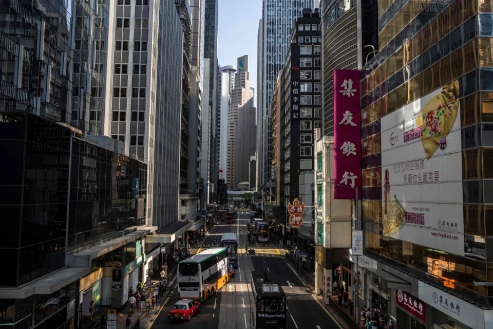 The business district in Hong Kong, 28 October 2022. (Isaac Lawrence/AFP)