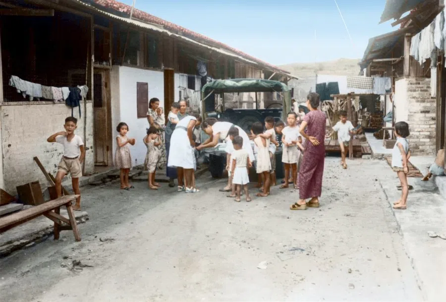 In 1957, the Bukit Timah Clinic provided free medical services for women and children.