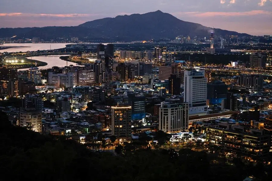 A general view shows the Tamsui River and Taipei city in Taipei, Taiwan, on 23 February 2026. (Ann Wang/Reuters)