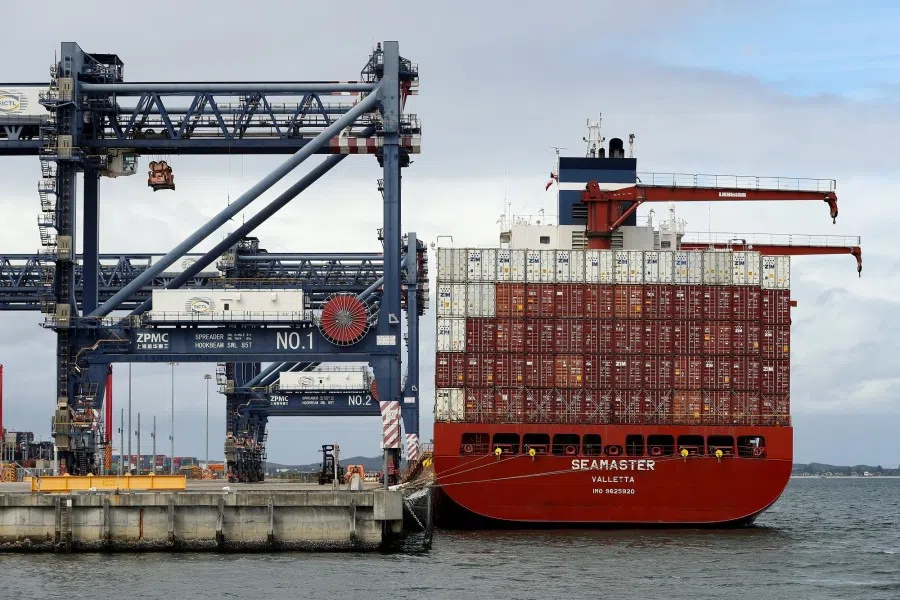 A container ship at the Port Botany terminal in Sydney, Australia, on 6 September 2022. (Brendon Thorne/Bloomberg)