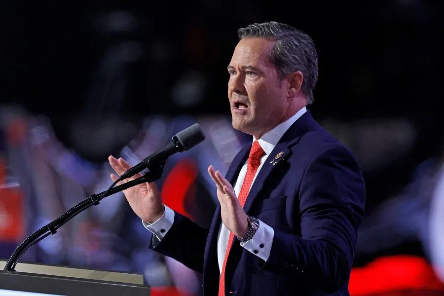 US Representative from Florida Michael Waltz speaks during the third day of the 2024 Republican National Convention at the Fiserv Forum in Milwaukee, Wisconsin, on 17 July 2024. (Kamil Krzaczynski/AFP)
