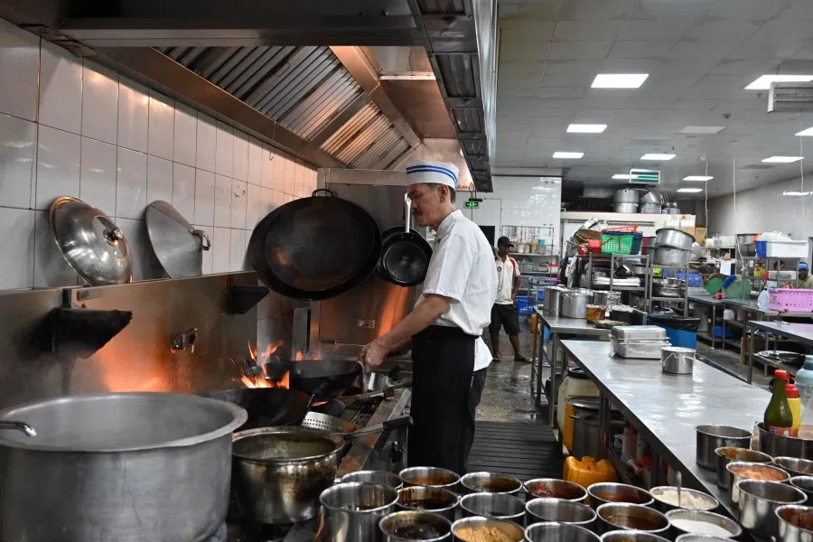 In Chinese restaurants, ingredients are complex and dishes require non-stop cooking at the stove all day. (Adek Berry/AFP)