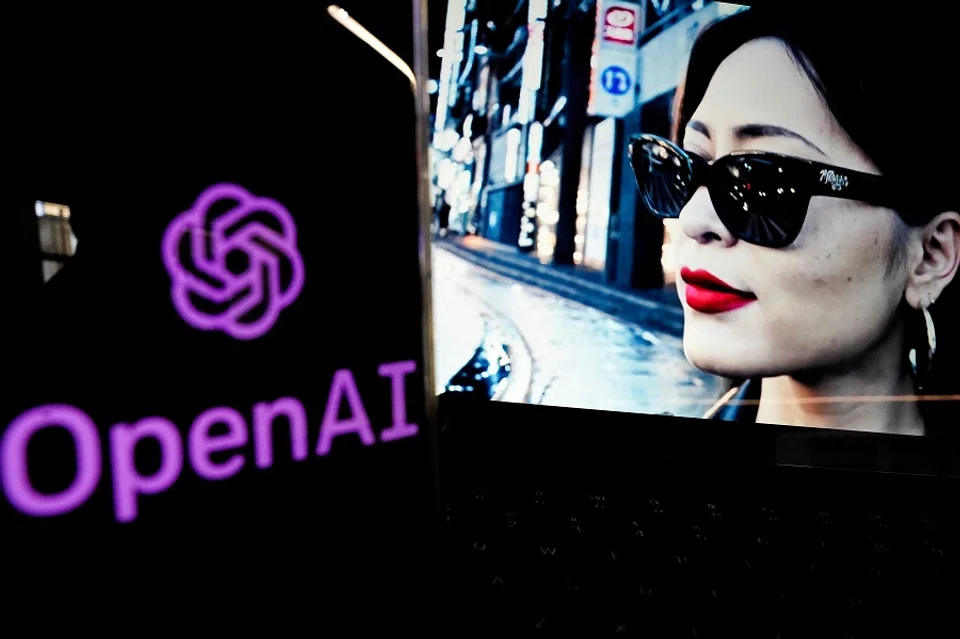 In this photo illustration, a video created by OpenAI's newly released text-to-video Sora tool plays on a monitor in Washington, DC, on 16 February 2024. (Drew Angerer/AFP)