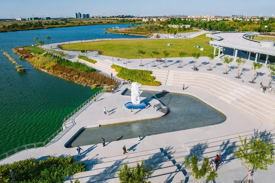 A view of the China-Singapore Friendship Library at the Sino-Singapore Tianjin Eco-City. (Sino-Singapore Tianjin Eco-City Investments and Development Co. Ltd)