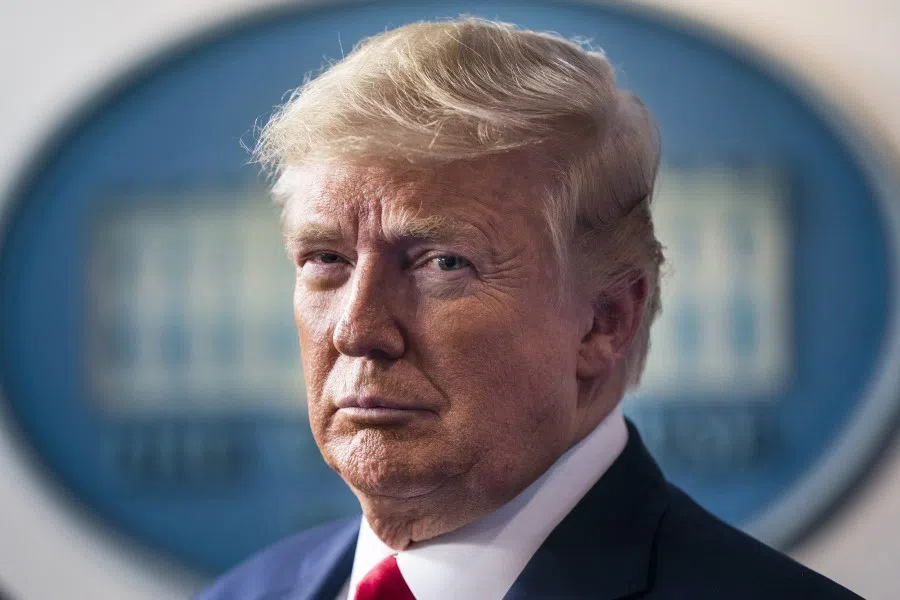 US President Donald Trump has referred to the novel coronavirus as the "Wuhan virus", drawing irritation from Beijing. (Jim Lo Scalzo/Bloomberg)