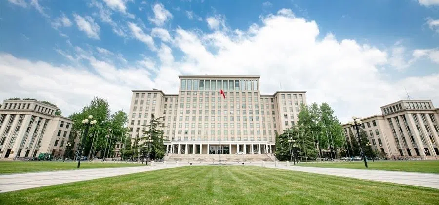 The main building of Tsinghua University in Beijing, China.